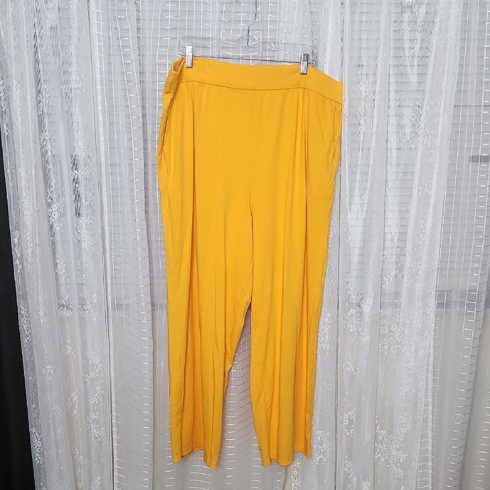 NWT Sunshine Yellow Yitty Jogger PJ Pants W/ Pockets Plus Sz3X